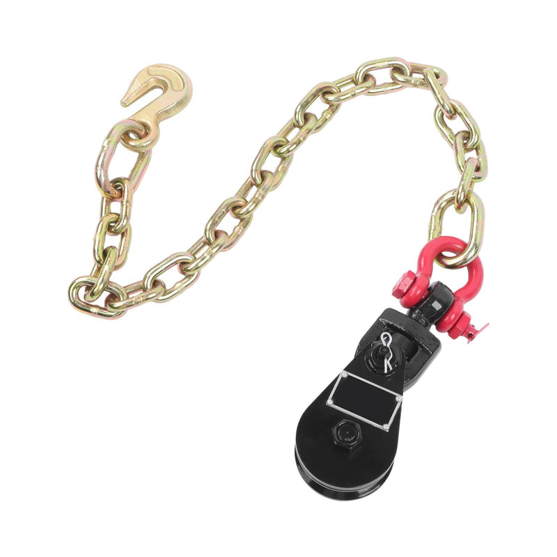 DURAFORCE 2 X 2Ton 3" Snatch Block w/2' Tow Chain Anchor Wrecker Flatbed Truck Car Carrier