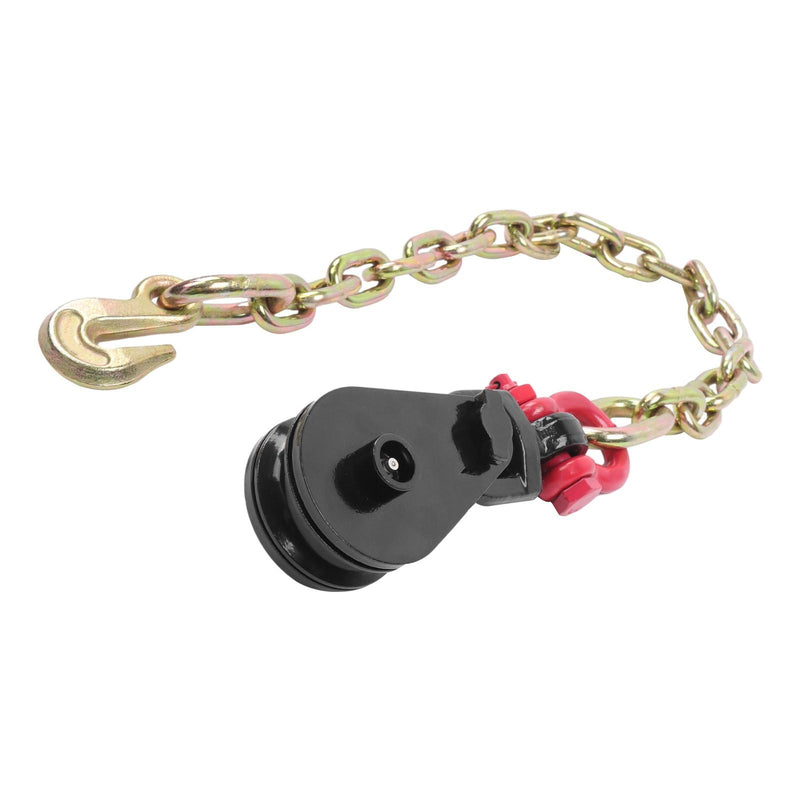 DURAFORCE 2 X 2Ton 3" Snatch Block w/2' Tow Chain Anchor Wrecker Flatbed Truck Car Carrier