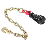 DURAFORCE 2 X 2Ton 3" Snatch Block w/2' Tow Chain Anchor Wrecker Flatbed Truck Car Carrier