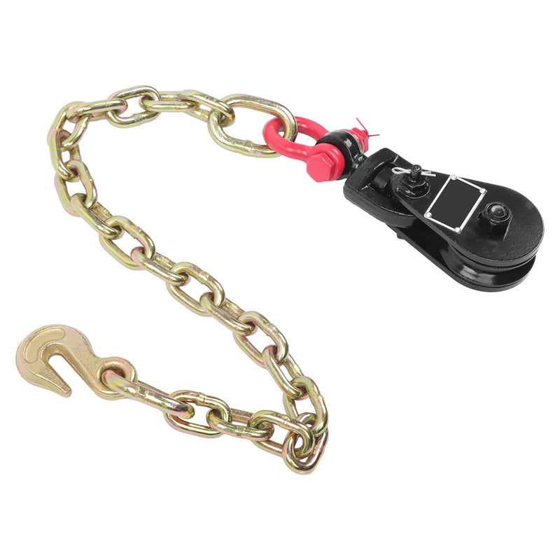 DURAFORCE 2 X 2Ton 3" Snatch Block w/2' Tow Chain Anchor Wrecker Flatbed Truck Car Carrier