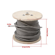 DURAFORCE 1/4Inch x 200ft Stainless Steel Cable 7x19 Strands T304 Wire Rope 6400 lbs Load