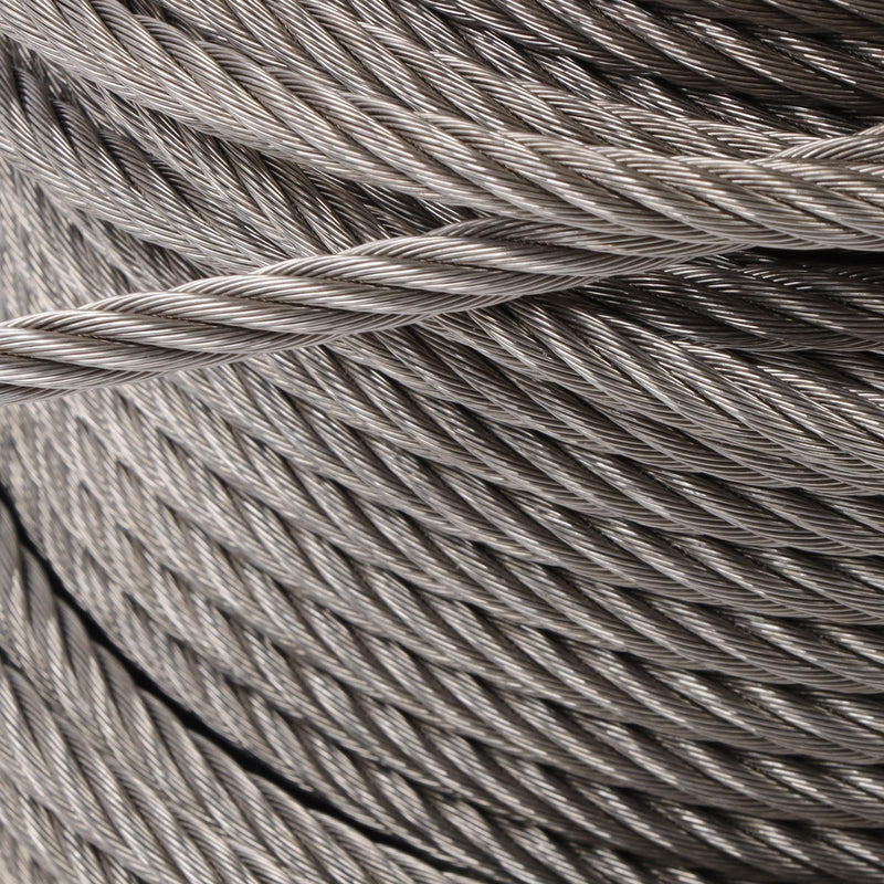 DURAFORCE 1/4Inch x 200ft Stainless Steel Cable 7x19 Strands T304 Wire Rope 6400 lbs Load