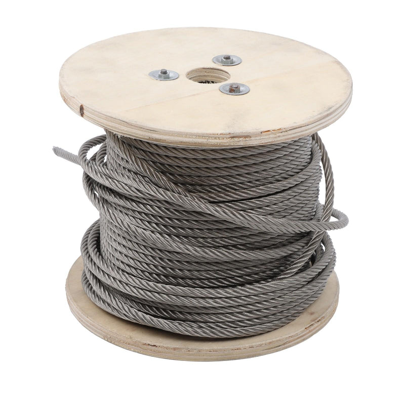 DURAFORCE 1/4Inch x 200ft Stainless Steel Cable 7x19 Strands T304 Wire Rope 6400 lbs Load