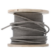 DURAFORCE 1/4Inch x 200ft Stainless Steel Cable 7x19 Strands T304 Wire Rope 6400 lbs Load
