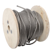 DURAFORCE 1/4Inch x 200ft Stainless Steel Cable 7x19 Strands T304 Wire Rope 6400 lbs Load