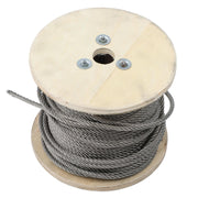 DURAFORCE 1/4Inch x 200ft Stainless Steel Cable 7x19 Strands T304 Wire Rope 6400 lbs Load