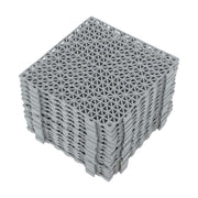 DURAFORCE Interlocking Drainage Floor Mat 12"x 12" PVC Non-Slip Floor Tiles 50 Pack Gray