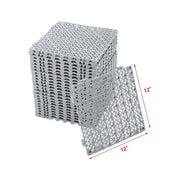 DURAFORCE Interlocking Drainage Floor Mat 12"x 12" PVC Non-Slip Floor Tiles 50 Pack Gray