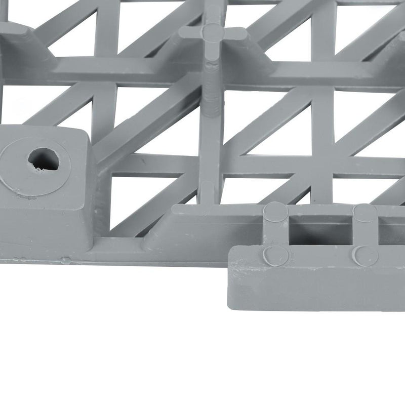 DURAFORCE Interlocking Drainage Floor Mat 12"x 12" PVC Non-Slip Floor Tiles 50 Pack Gray