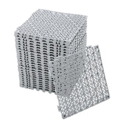 DURAFORCE Interlocking Drainage Floor Mat 12"x 12" PVC Non-Slip Floor Tiles 50 Pack Gray