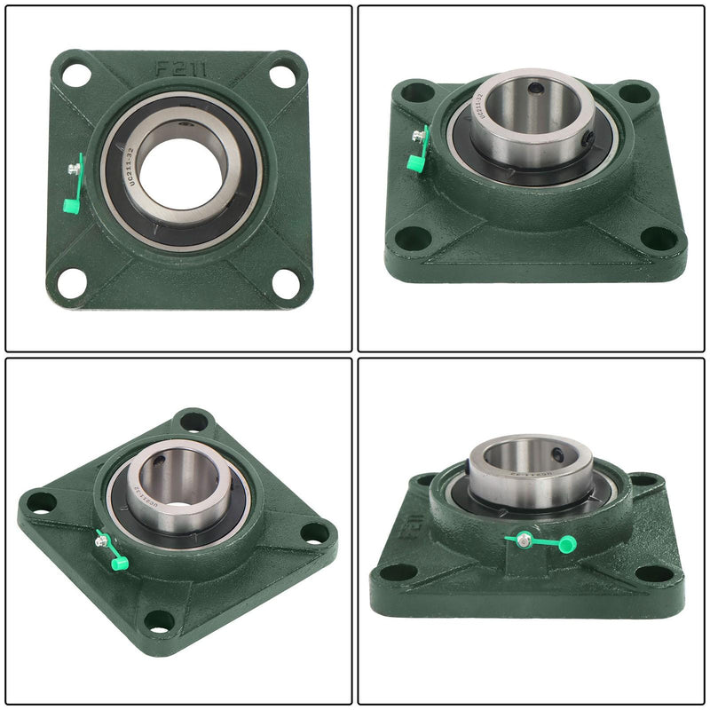 DURAFORCE UCF211-32 Pillow Block Bearing With 2" Bore Solid Base Self Alignment 4PCS