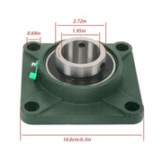 DURAFORCE UCF211-32 Pillow Block Bearing With 2" Bore Solid Base Self Alignment 4PCS