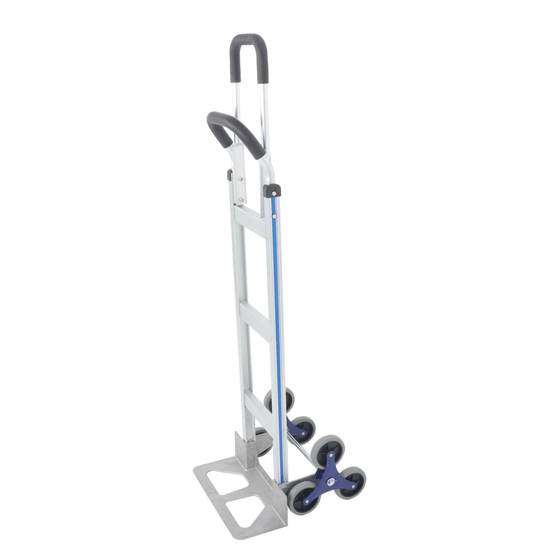 DURAFORCE 2 In 1 Hand Truck Stair Climber Aluminum 550Lb Double Handle Climbing Cart Dolly
