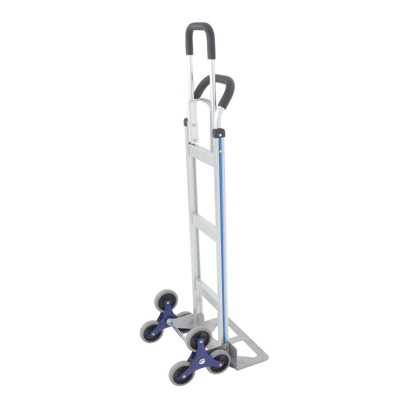 DURAFORCE 2 In 1 Hand Truck Stair Climber Aluminum 550Lb Double Handle Climbing Cart Dolly