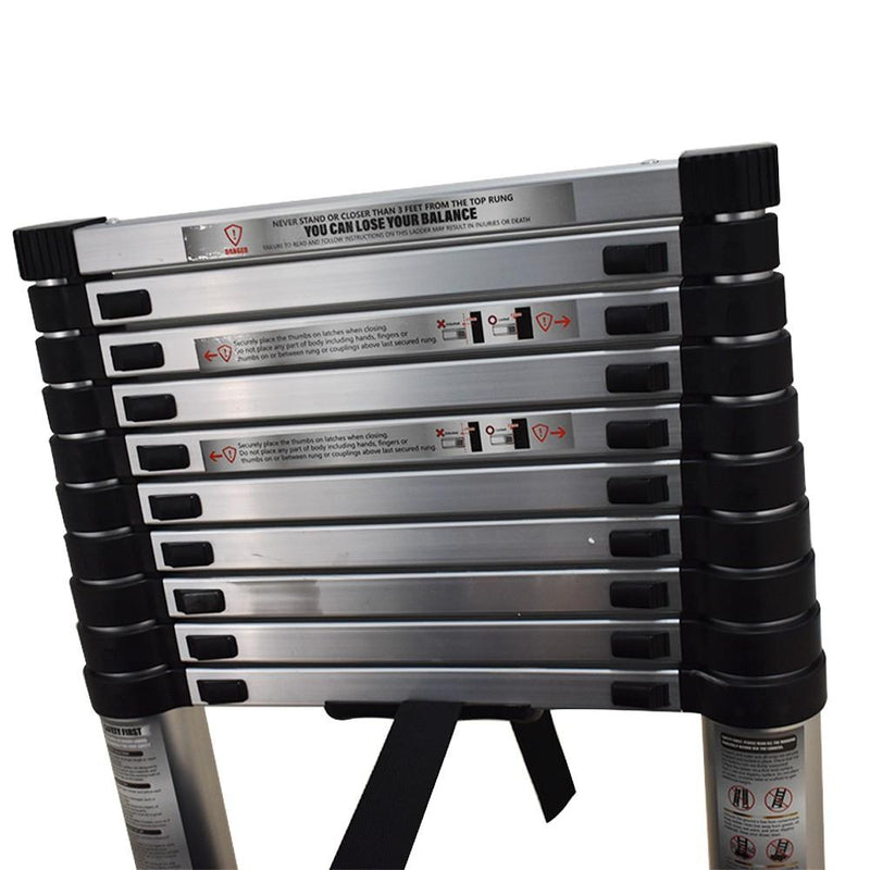 DURAFORCE 10.5FT Aluminum Extension Telescoping Heavy Duty Lightweight Step Ladder 330lbs