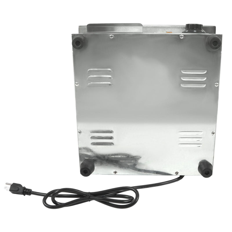 DURAFORCE Adjustable Temp Electric Griddle, 1500W, 14in Stainless Steel Flat Grill