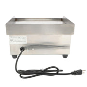 DURAFORCE Adjustable Temp Electric Griddle, 1500W, 14in Stainless Steel Flat Grill