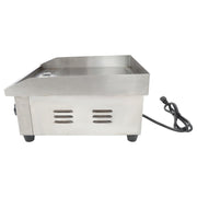 DURAFORCE Adjustable Temp Electric Griddle, 1500W, 14in Stainless Steel Flat Grill