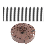 DURAFORCE 66FT 4" Brown Garden Landscape Edging No Dig Lawn Edging Border W/60 8-In Spikes
