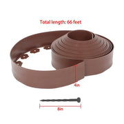 DURAFORCE 66FT 4" Brown Garden Landscape Edging No Dig Lawn Edging Border W/60 8-In Spikes