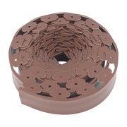 DURAFORCE 66FT 4" Brown Garden Landscape Edging No Dig Lawn Edging Border W/60 8-In Spikes