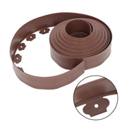 DURAFORCE 66FT 4" Brown Garden Landscape Edging No Dig Lawn Edging Border W/60 8-In Spikes