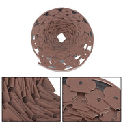 DURAFORCE 66FT 4" Brown Garden Landscape Edging No Dig Lawn Edging Border W/60 8-In Spikes