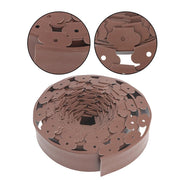 DURAFORCE 66FT 4" Brown Garden Landscape Edging No Dig Lawn Edging Border W/60 8-In Spikes