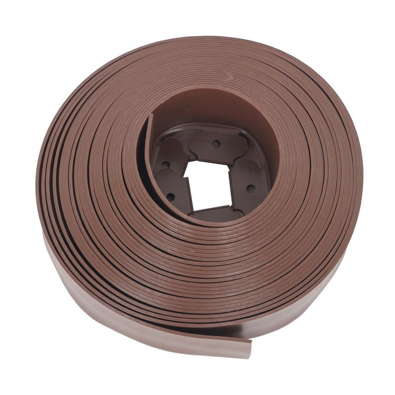 DURAFORCE 66FT 4" Brown Garden Landscape Edging No Dig Lawn Edging Border W/60 8-In Spikes