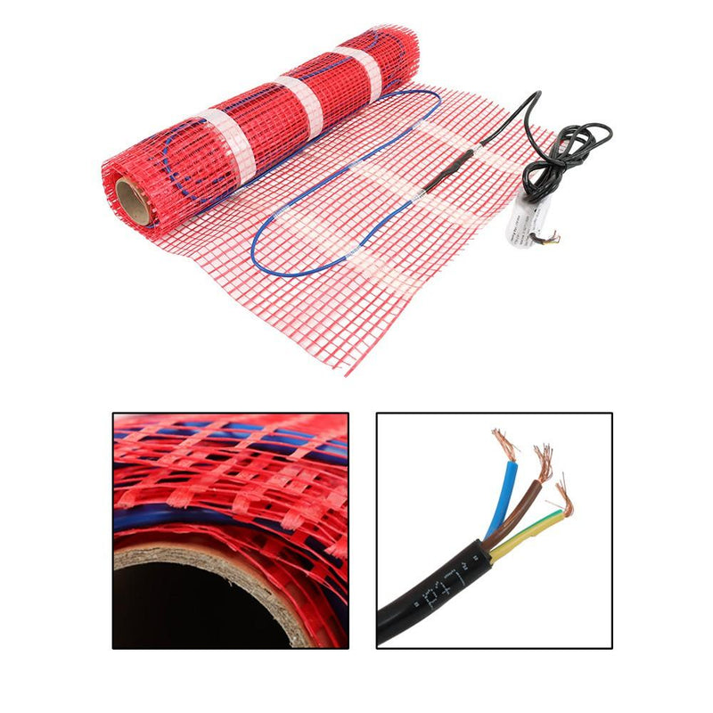 DURAFORCE 15 Sqft 120V Electric Radiant Floor Heating Mat Kit For Under Tile and Laminate