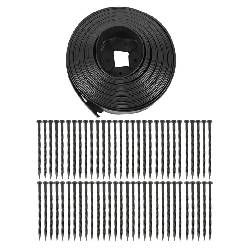 DURAFORCE 66FT 4" Garden Landscape Edging No Dig Lawn Edging Border With 60 8-In Spikes