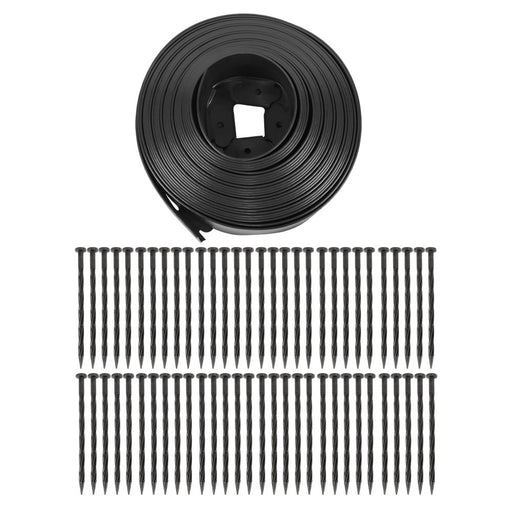 DURAFORCE 66FT 4" Garden Landscape Edging No Dig Lawn Edging Border With 60 8-In Spikes