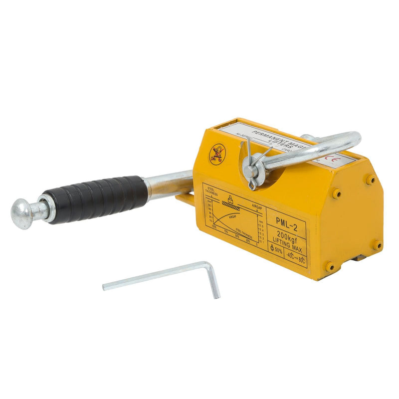 DURAFORCE Yellow Magnetic Lifter 200kg/440lbs Metal Lifting Magnet Permanent Lift Magnets