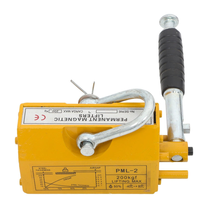 DURAFORCE Yellow Magnetic Lifter 200kg/440lbs Metal Lifting Magnet Permanent Lift Magnets