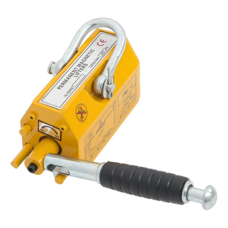 DURAFORCE Yellow Magnetic Lifter 200kg/440lbs Metal Lifting Magnet Permanent Lift Magnets