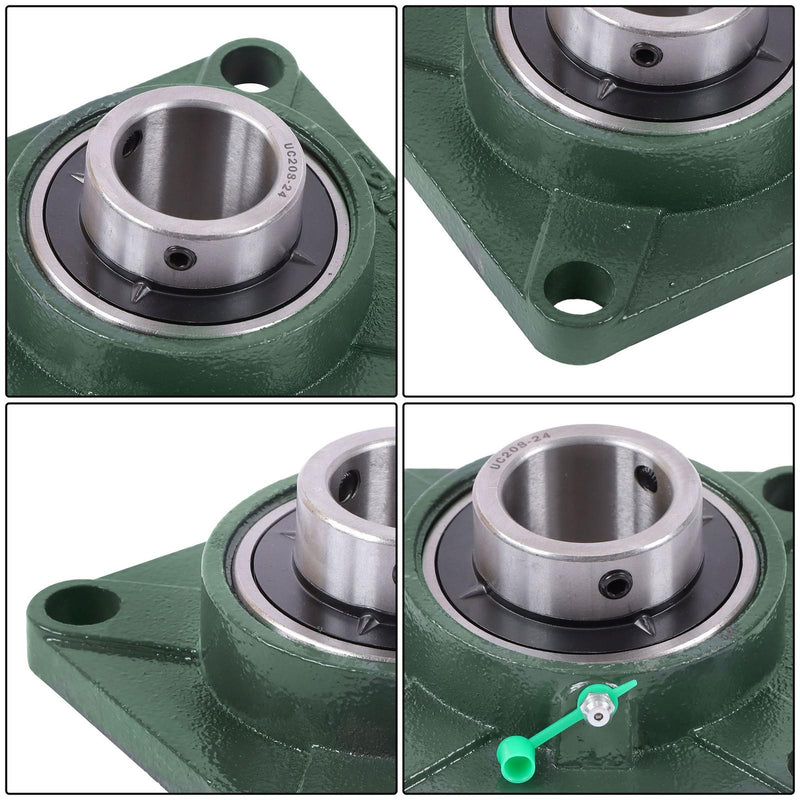 DURAFORCE UCF208-24 Pillow Block Bearing Solid Base 1 1/2" Bore Self-Alignment 10PCS