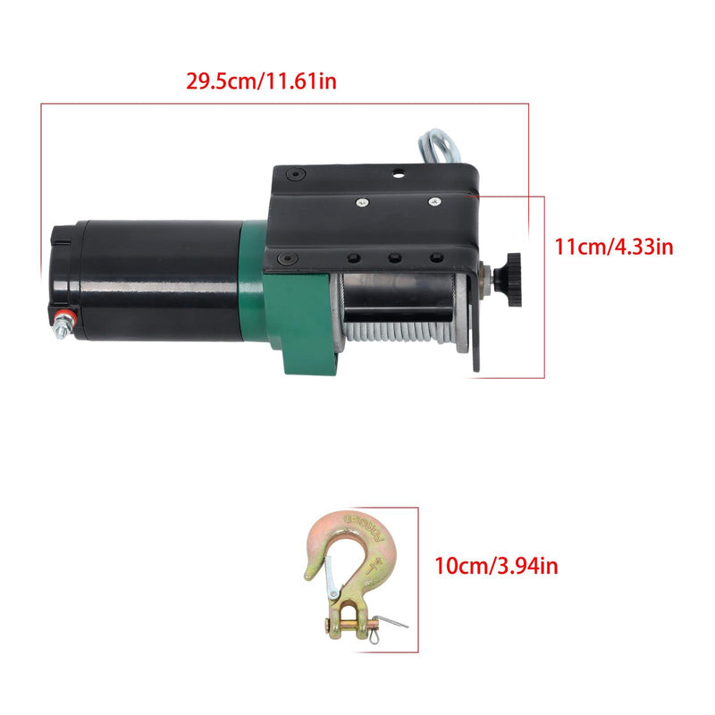 DURAFORCE 2500LBS ATV/UTV Electric Winch 5/32in x 50ft Steel Cable Winch 12V/1.3HP Copper
