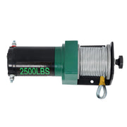 DURAFORCE 2500LBS ATV/UTV Electric Winch 5/32in x 50ft Steel Cable Winch 12V/1.3HP Copper