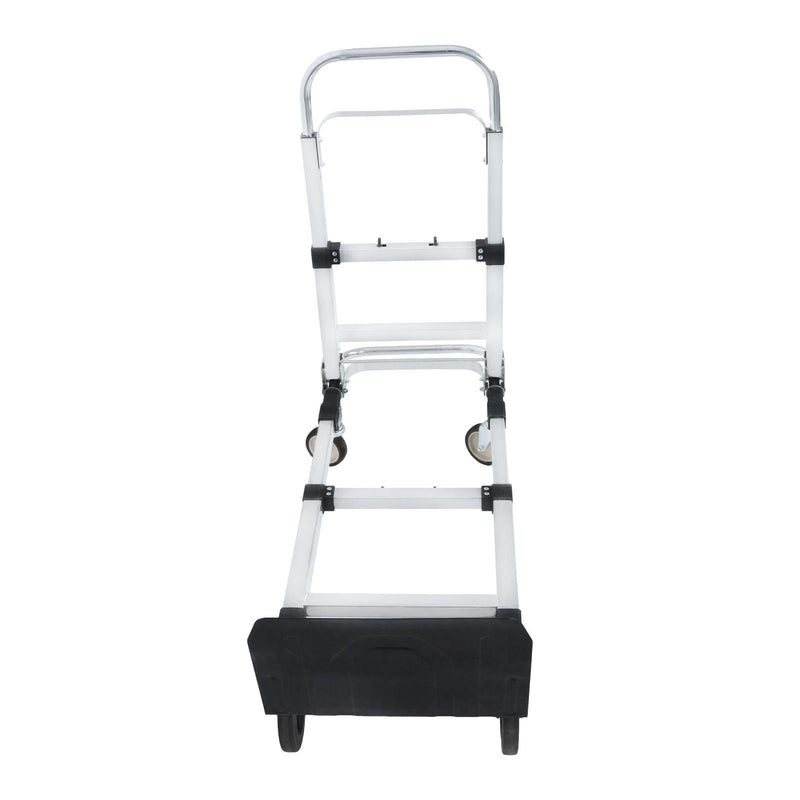 DURAFORCE Carbon Steel 2 in 1 Hand Truck Dolly W/ Rubber Brake-Wheels and 2 Elastic Ropes