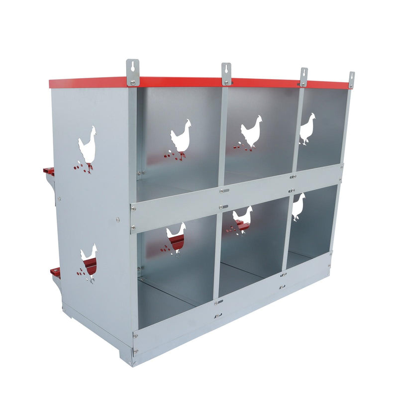 DURAFORCE Durable Nesting Box Chicken Laying Boxes 6 Compartment Nesting Boxes For Chicken