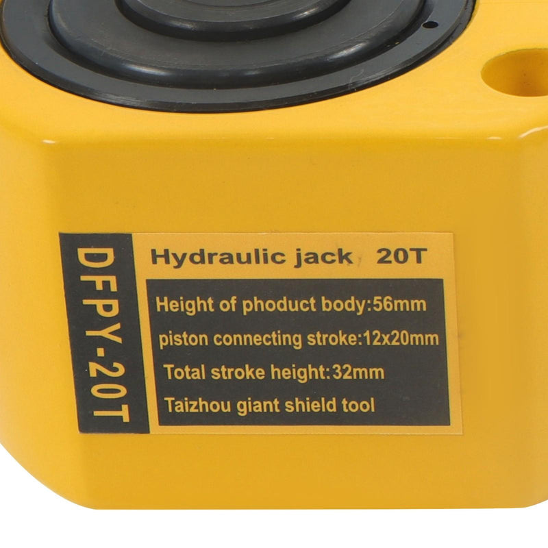 DURAFORCE Portable Hydraulic Ram Jack 20 Ton Hydraulic Cylinder 1 Inch Stroke Lifting