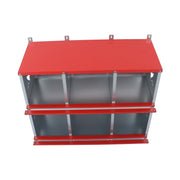 DURAFORCE 6 Compartment Heavy Nesting Box Chicken Nesting Box 6 Room Metal Nesting Red