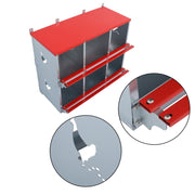 DURAFORCE 6 Compartment Heavy Nesting Box Chicken Nesting Box 6 Room Metal Nesting Red