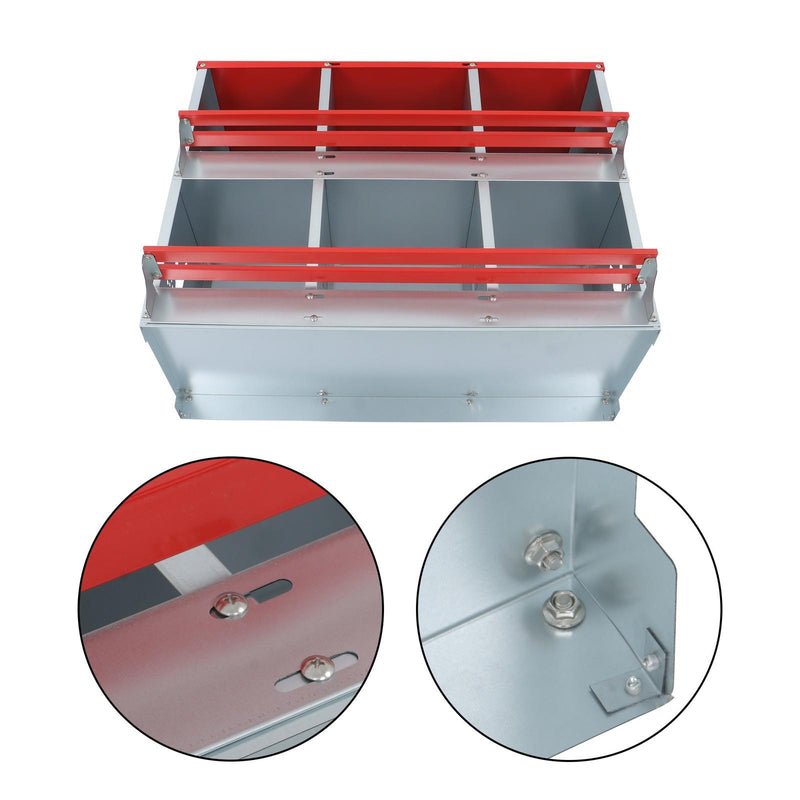 DURAFORCE 6 Compartment Heavy Nesting Box Chicken Nesting Box 6 Room Metal Nesting Red