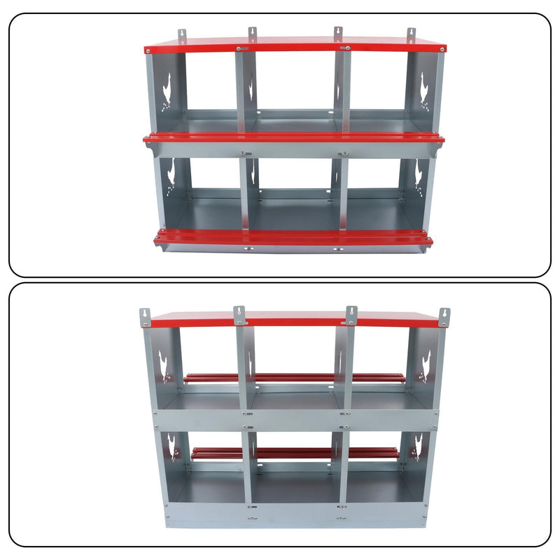 DURAFORCE 6 Compartment Heavy Nesting Box Chicken Nesting Box 6 Room Metal Nesting Red