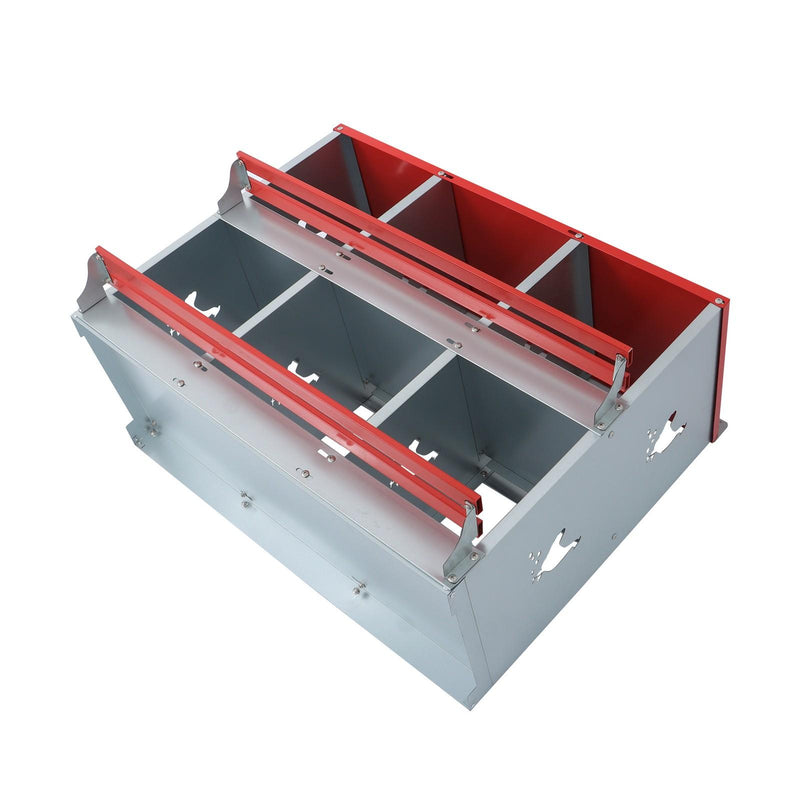 DURAFORCE 6 Compartment Heavy Nesting Box Chicken Nesting Box 6 Room Metal Nesting Red
