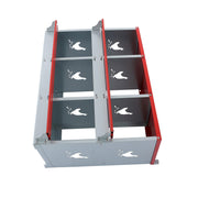 DURAFORCE 6 Compartment Heavy Nesting Box Chicken Nesting Box 6 Room Metal Nesting Red
