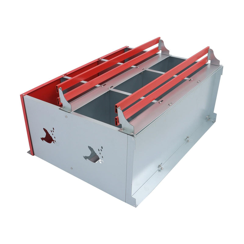 DURAFORCE 6 Compartment Heavy Nesting Box Chicken Nesting Box 6 Room Metal Nesting Red