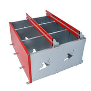 DURAFORCE 6 Compartment Heavy Nesting Box Chicken Nesting Box 6 Room Metal Nesting Red