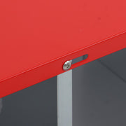 DURAFORCE 6 Compartment Heavy Nesting Box Chicken Nesting Box 6 Room Metal Nesting Red